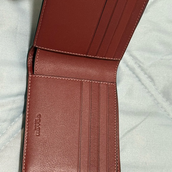 Coach Embossed Red Leather wallet Set - Picture 4 of 7